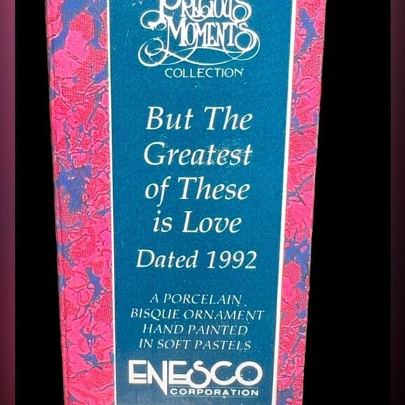 VTG 1992 Precious Moments Christmas ornament "But the Greatest of These Is Love” - Picture 10 of 10